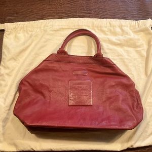 Large Red Genuine Soft Italian Leather Tote Bag